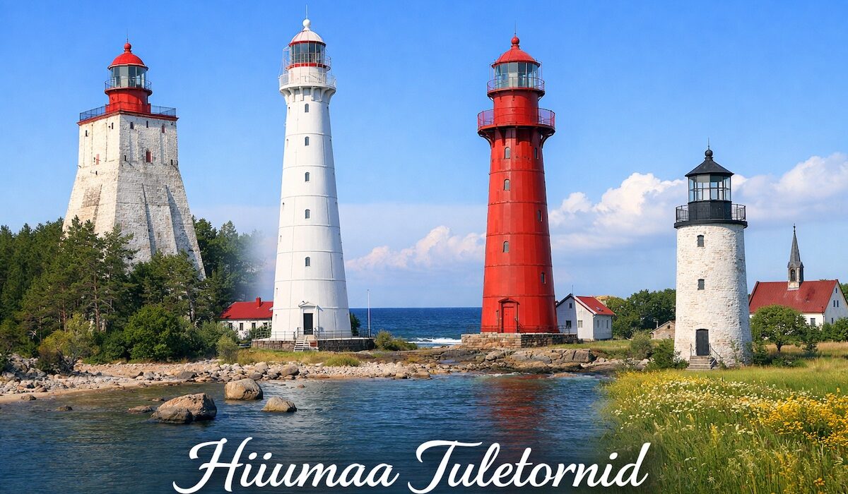 Hiiumaa's iconic lighthouses by the sea