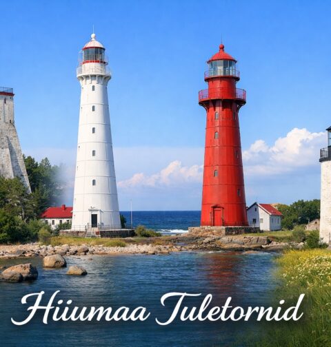 Hiiumaa's iconic lighthouses by the sea