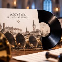 Arsise kellade ansambli esimest vinüülalbumit illustreeriv pilt käsikellade ja vinüülplaadiga